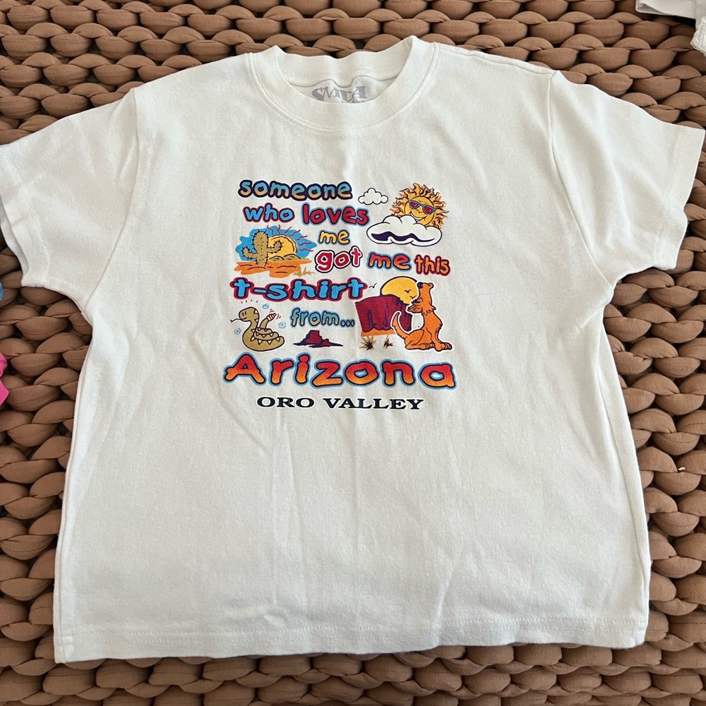 White graphic tee